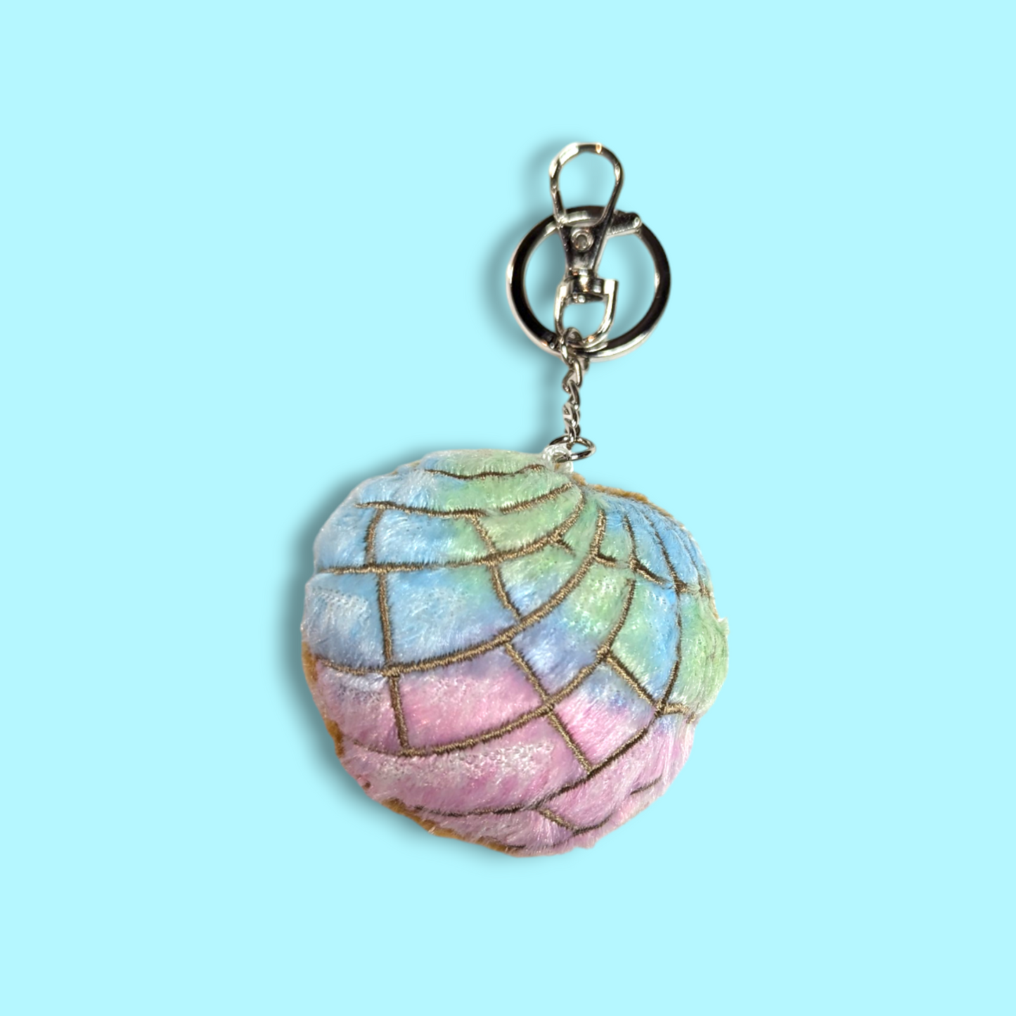 Rainbow concha key chain