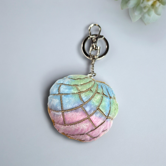 Rainbow concha key chain