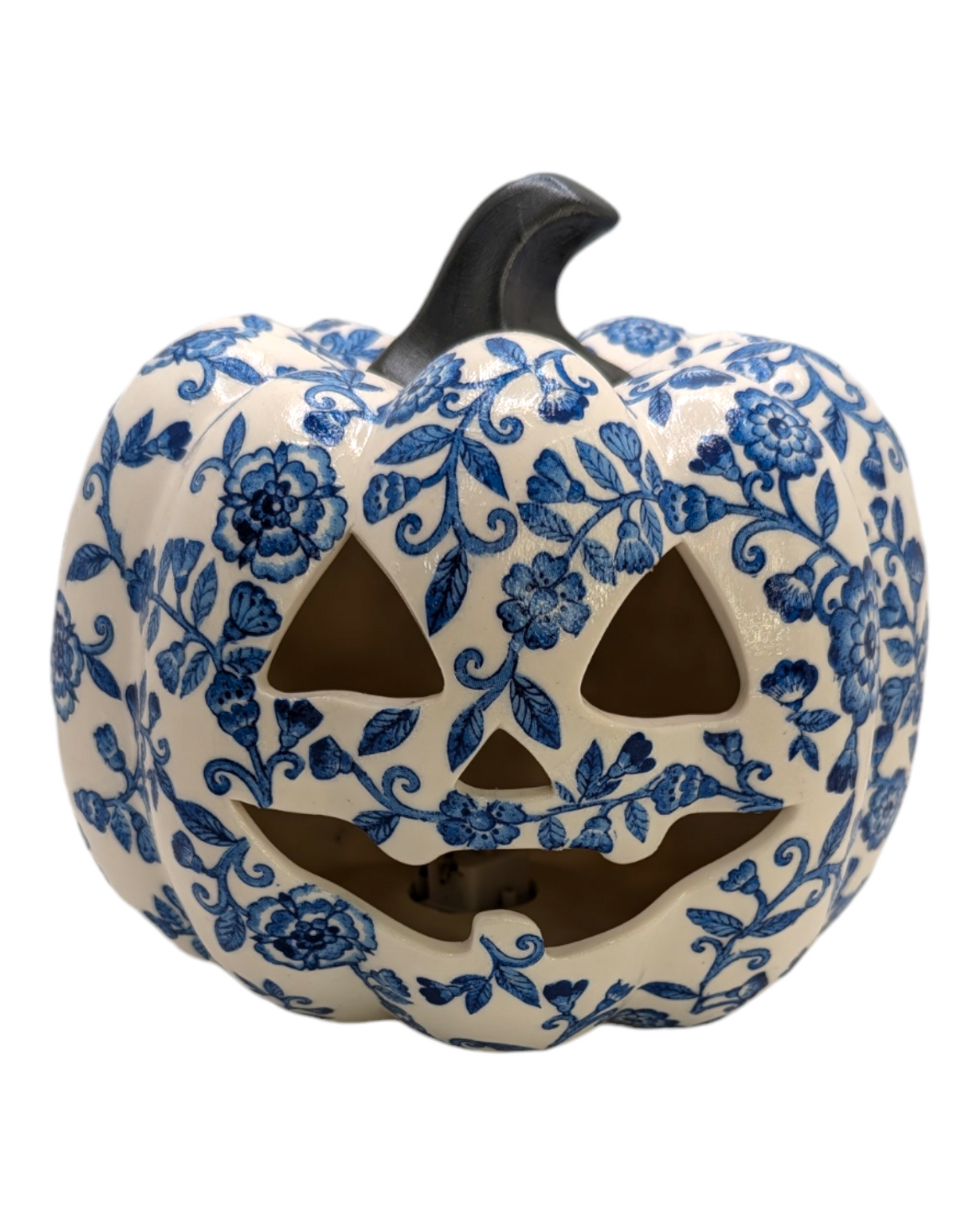 Pumpkin Lantern Blue Floral (Style A)