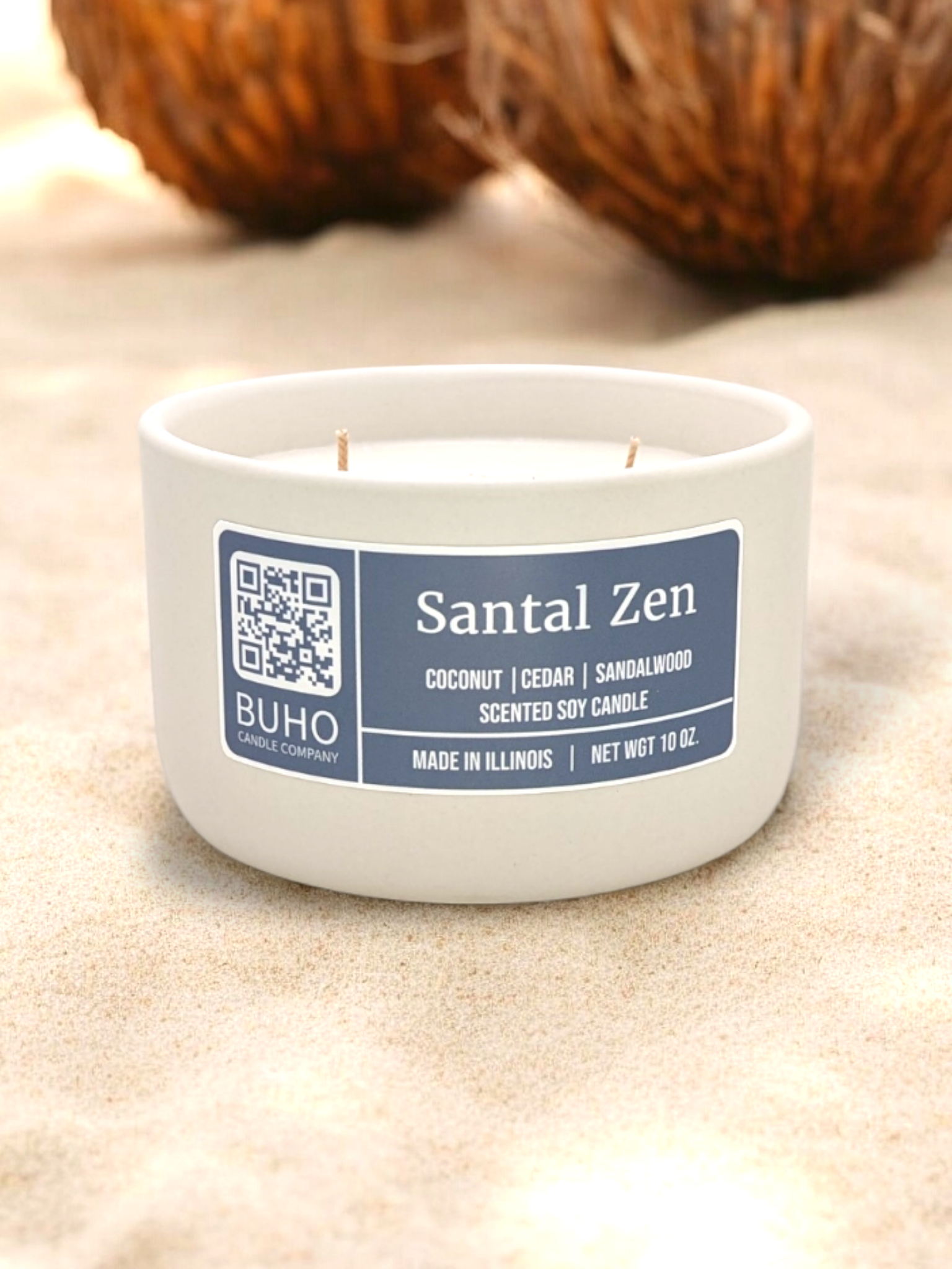 Santal Zen Ceramic 3-Wick Jar