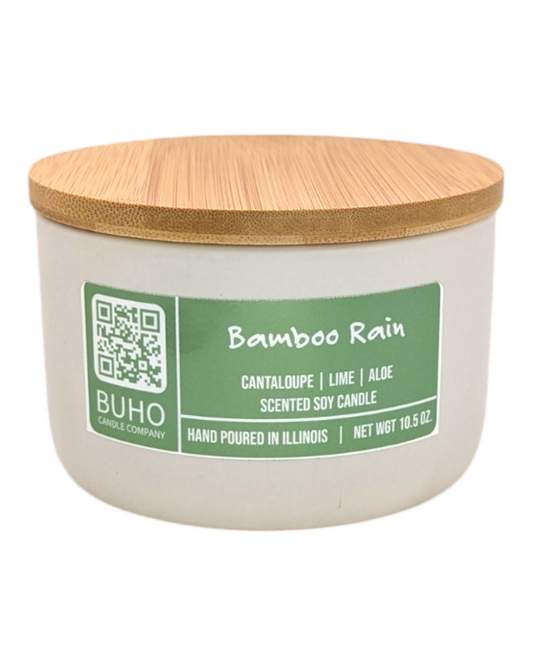 Bamboo Rain Ceramic 3-Wick Jar