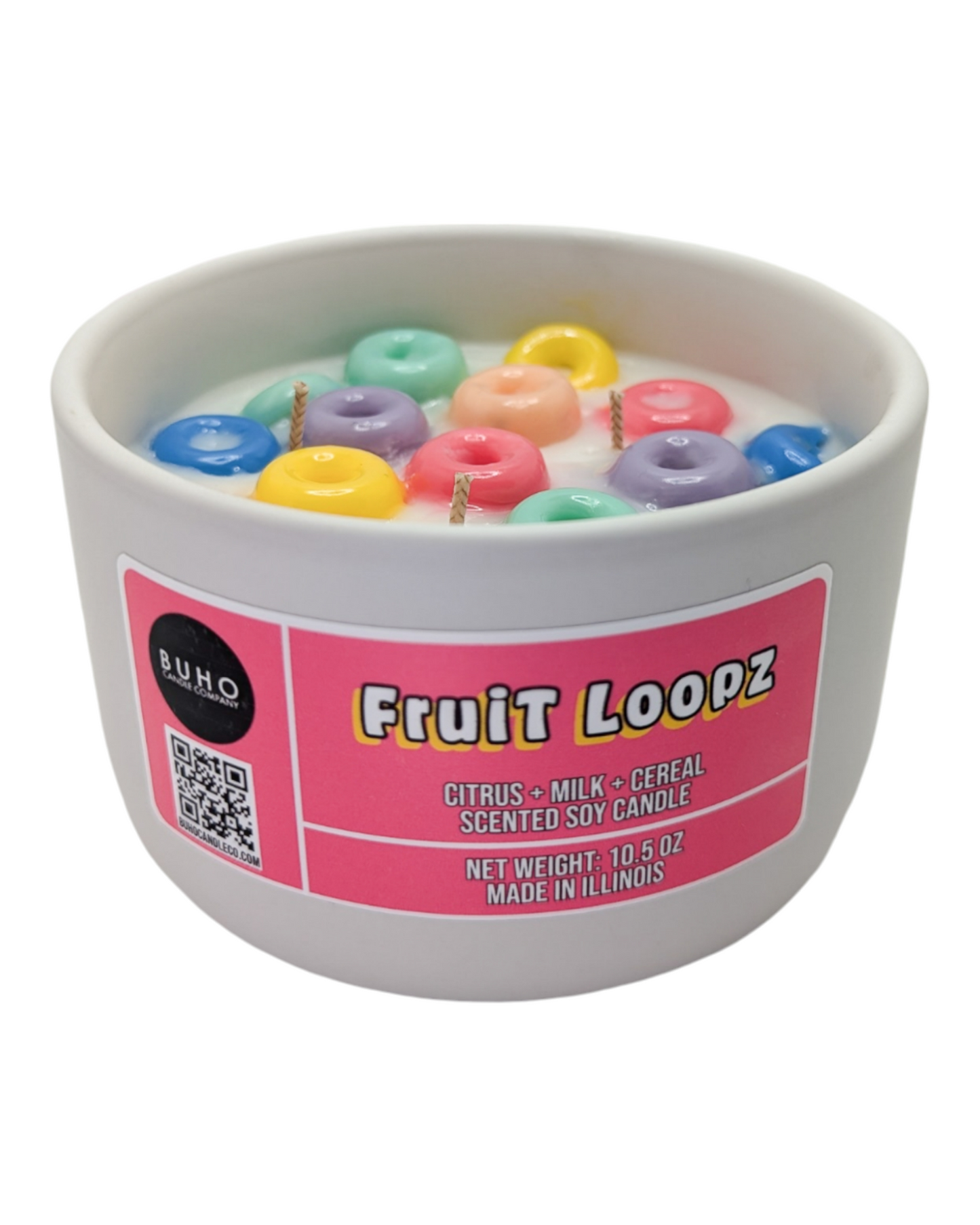 Fruity Loopz Ceramic 3-Wick Jar