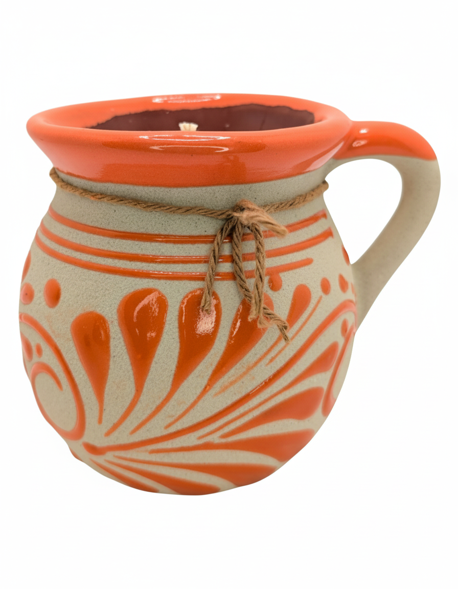 Mexican Hand-Painted Mug Candle | House Brew Coffee Scent